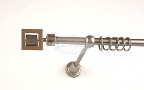Chicago nikkel-matt 1 rudas fém karnis szett - 240 cm
