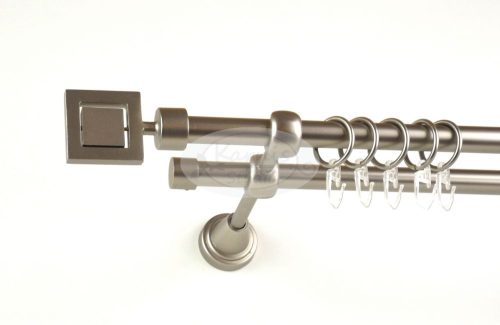 Chicago nikkel-matt 2 rudas fém karnis szett - 160 cm