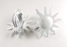 Fehér színű Nap formájú dekorcsipesz - Karnis Stúdió webáruház