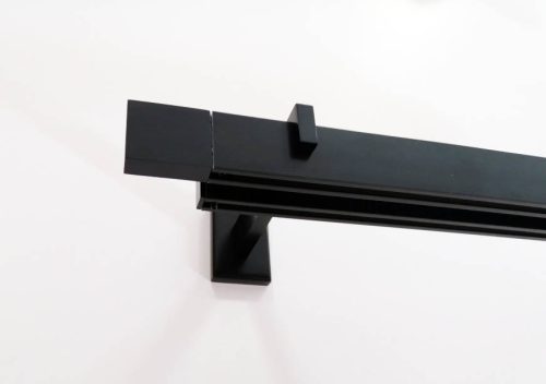 Design profilkarnis 2 sínes fekete - hosszú tartóval