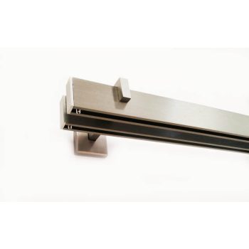 Design profilkarnis 2 sínes inox - rövid tartóval