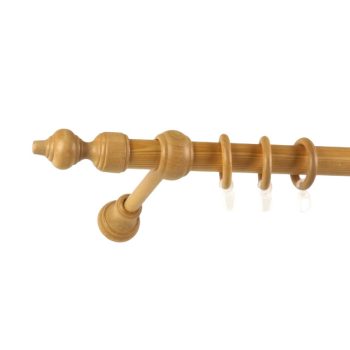   28 mm-es fa rúdkarnis szett - 1 rudas - világos tölgy - 120 cm