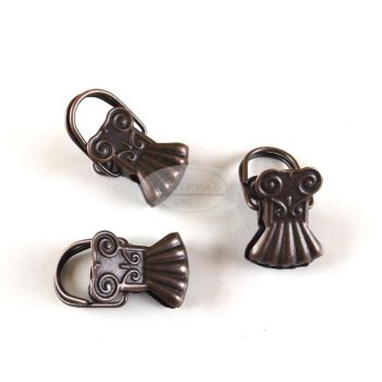 Bronz színű fém függönycsipesz - www.karnisstudio.hu
