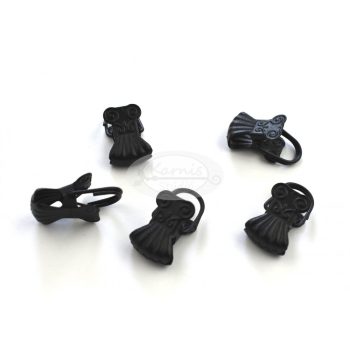 Függönycsipesz fekete 20 db/cs.