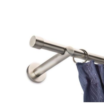 Nikkel-matt színű modern karnis tartó 19 mm-es 1 rudas karnishoz   Nikkel-matt színű modern karnis tartó 19 mm-es 1 rudas karnishoz