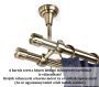 Hília óarany színű 2 rudas fém karnis szett 19 mm