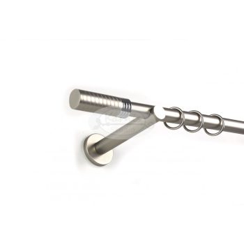 Kavála nikkel-matt színű 1 rudas fém karnis szett 19 mm