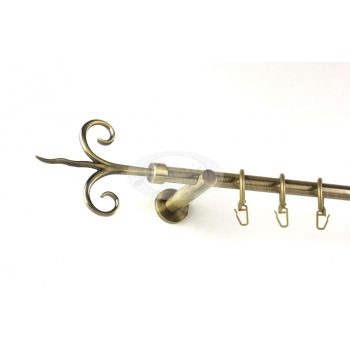   Kecskemét óarany színű 1 rudas fém függönykarnis szett modern tartókkal