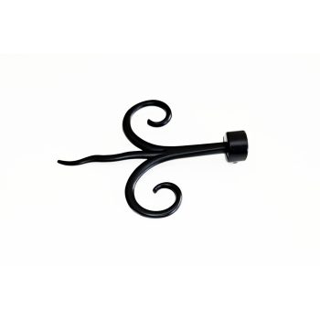 Kecskemét fekete fém karnis végzáró 2 db/cs. 16mm-es karnisrúdra - www.karnisstudio.hu