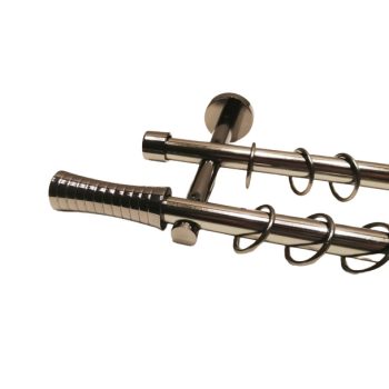 Marseille 2 rudas titán színű fém karnis szett - 19 mm - 160 cm   Marseille 2 rudas titán színű fém karnis szett - 19 mm - 160 cm