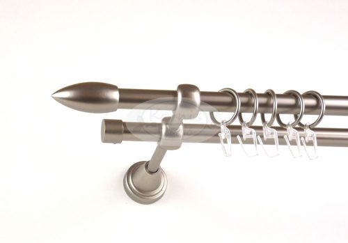 Memphis nikkel-matt 2 rudas fém karnis szett - 160 cm