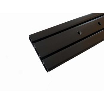 Fekete műanyag mennyezeti sín 2 soros (tartozékcsomaggal)