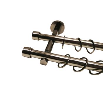 Nantes 2 rudas titán színű fém karnis szett - 19 mm - 160 cm   Nantes 2 rudas titán színű fém karnis szett - 19 mm - 160 cm