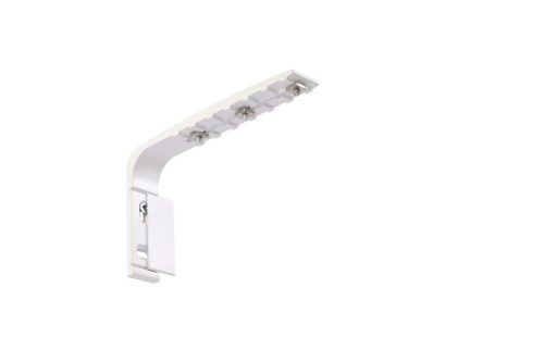 Novum fehér színű 1 sínes alumínium profilkarnis HOSSZÚ fali tartókkal