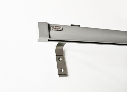 Novum greige színű 1 sínes alumínium profilkarnis - 150 cm