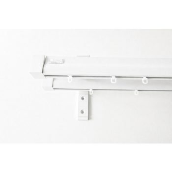   Novum fehér színű 2 sínes alumínium profilkarnis - 100 cm