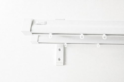 Novum fehér színű 2 sínes alumínium profilkarnis - 150 cm