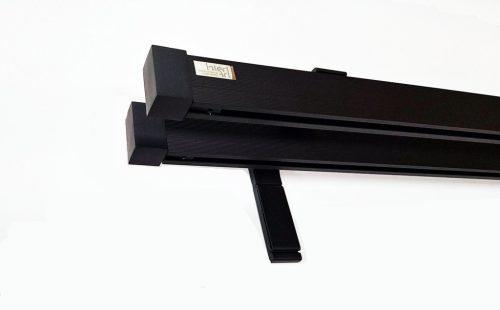 Novum fekete színű 2 sínes alumínium profilkarnis - 175 cm