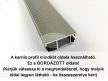 Novum greige színű 2 sínes alumínium profilkarnis - 100 cm