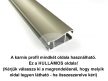 Novum greige színű 2 sínes alumínium profilkarnis - 100 cm