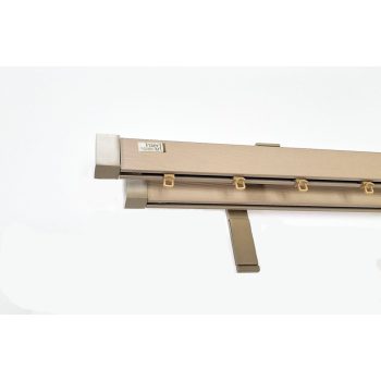   Novum homok színű 2 sínes alumínium profilkarnis - 100 cm