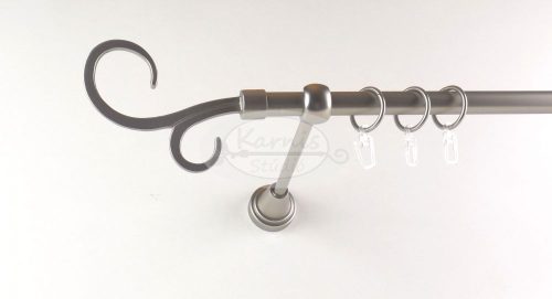 Orlando nikkel-matt 1 rudas fém karnis szett - 300 cm