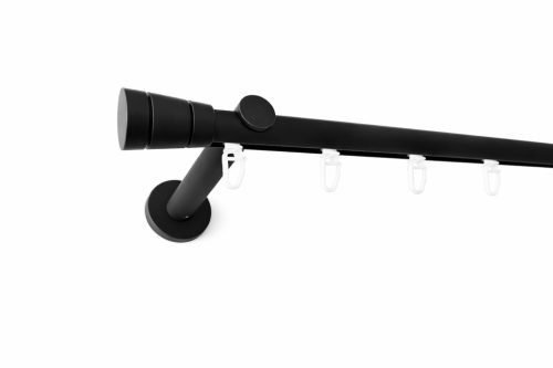 Paris fekete színű 1 rudas belsősínes fém karnis szett (19 mm) - 160 cm 