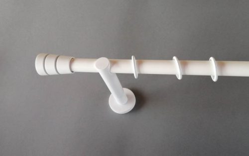 Paris fehér színű 1 rudas fém karnis szett - 19 mm (csöndesgyűrűs) - 160 cm