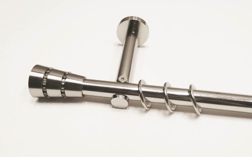 Provins strasszköves 1 rudas fém karnis szett - 19 mm (csöndesgyűrűs) - 160 cm