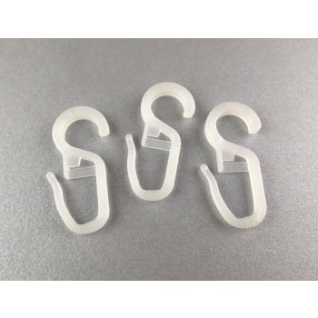 Ráncszedő kampó vastag függönykarikára 10 db/cs.