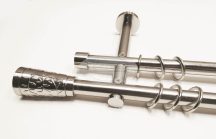 Sens 2 rudas fém karnis szett - 19 mm (csöndesgyűrűs)