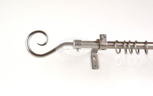 Sopron nikkel-matt 1 rudas fém függönykarnis szett - 160 cm