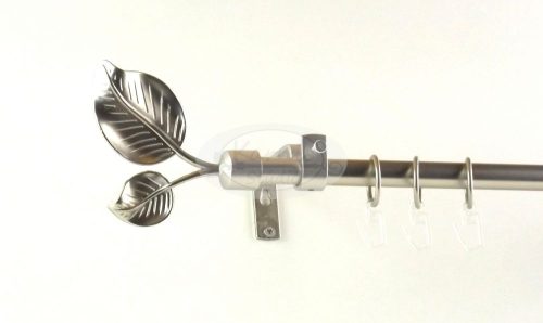 Szellő nikkel-matt 1 rudas fém függönykarnis szett - 160 cm