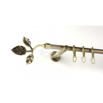   Tata óarany színű 1 rudas fém függönykarnis szett modern tartókkal