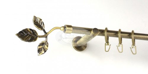 Tata óarany színű 1 rudas fém függönykarnis szett modern tartókkal - 200 cm