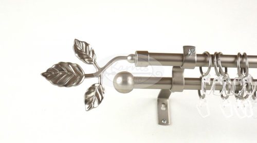 Tata nikkel-matt 2 rudas fém függönykarnis szett - 200 cm