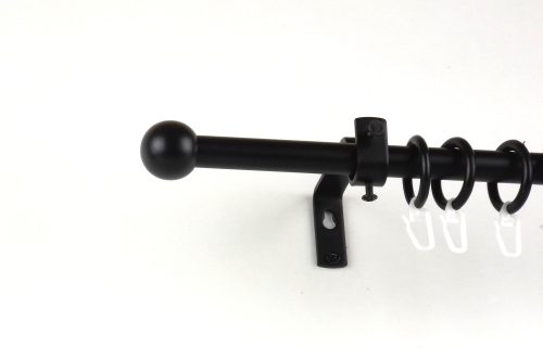 Veszprém fekete 1 rudas fém karnis szett - 320 cm
