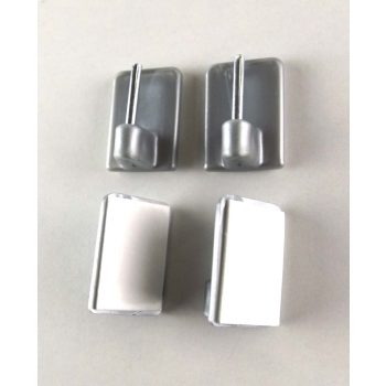 Öntapadós vitrázspálca tartó kampó matt-króm 4 db/cs.