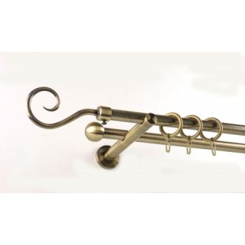 Modern tartós óarany 2 rudas fém karnis szettek