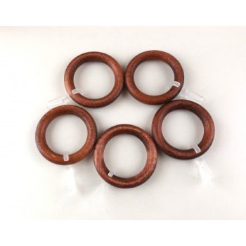 Fa karikák ráncszedő kampóval (fa rúdkarnishoz)