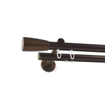 Bronz színű belsősínes 2 rudas fém karnis szettek - 25 mm ø átmérőjű Bronz színű belsősínes 2 rudas fém karnis szettek - 25 mm ø átmérőjű