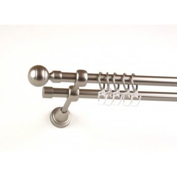 Amerika nikkel-matt 2 rudas fém karnis szettek