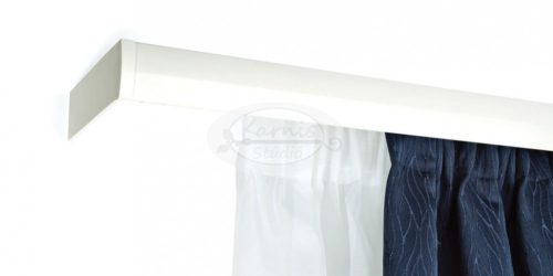 2 soros előlapos fehér színű alumínium sín tartozékokkal - 180 cm