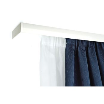   2 soros előlapos fehér színű alumínium sín tartozékokkal 