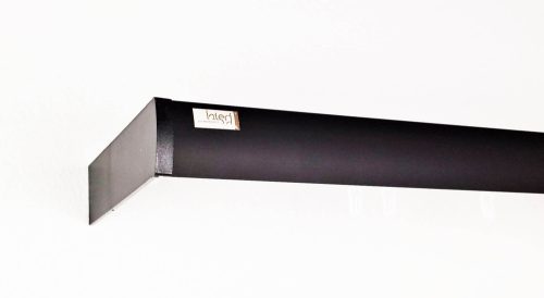 2 soros előlapos fekete színű alumínium sín tartozékokkal - 120 cm