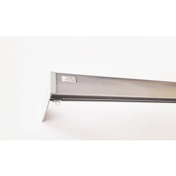   2 soros előlapos mercury ezüst színű alumínium sín tartozékokkal - 100 cm