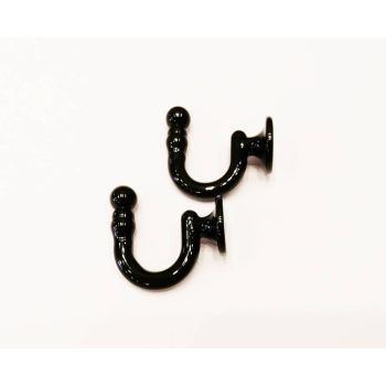 Függönykikötő kampó fekete színű 2 db/cs.