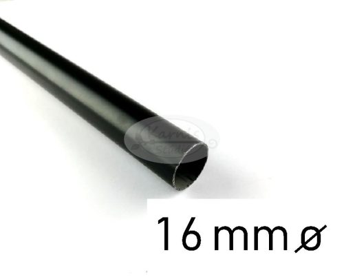 Fekete színű fém karnisrúd 16 mm átmérőjű - 120 cm