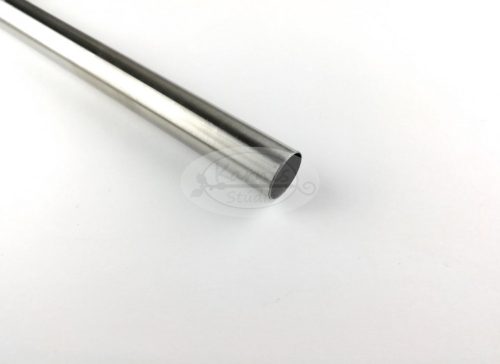 Nemesfém (fényes inox) színű fém karnisrúd 16 mm átmérőjű