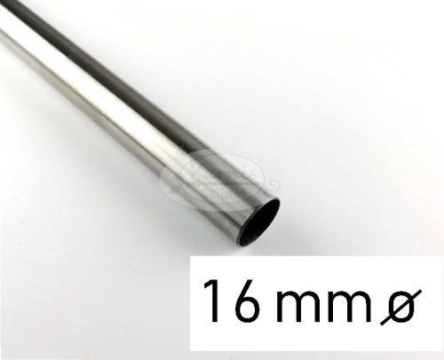 Nemesfém színű fém karnisrúd 16 mm átmérőjű - 240 cm